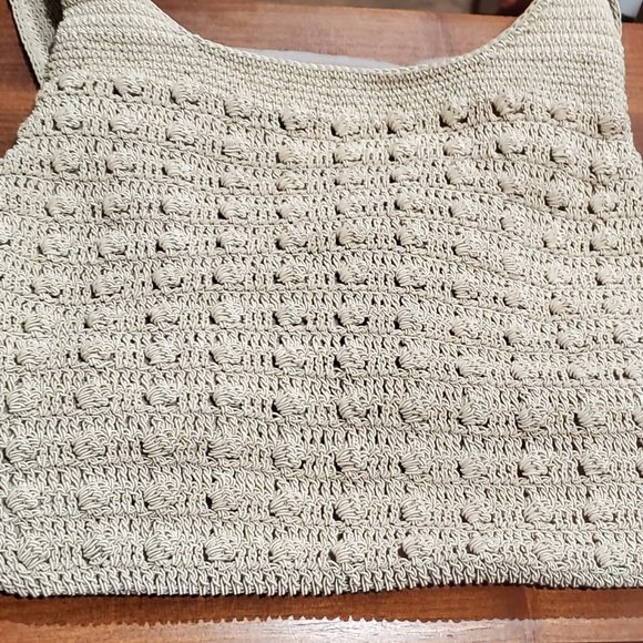 Crochet Kathie Lee Collection Natural Shoulder Bag - Picture 3 of 5